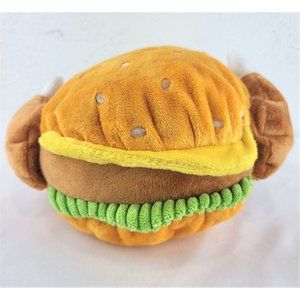 Bark Box Dog Toy Size L Gobbler Crinkle Squeak Turkey Sandwich Hamburger